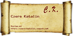 Czere Katalin névjegykártya