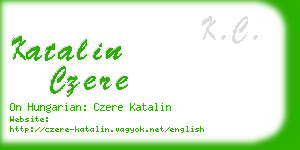 katalin czere business card